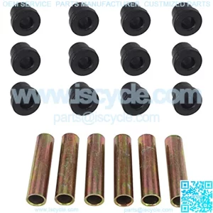 Bushing and Sleeve Kit for Club Car DS and EZGO TXT 1994-UP, Golf Cart Front or Rear Leaf Spring & Front Upper A Arm Suspension fit Club Car DS Models Gas