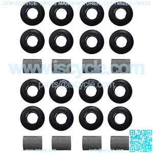 For Arctic Cat Shock Bushing Kit, Upper Lower Front Rear Shock Bushing for Arctic Cat 250 300 375 400 454 500 650, 21-0001