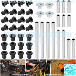 Heavy Duty HDPE A Arm Bushing Kit Fits for Polaris RZR 800 / RZR S 800 / RZR 4 800 [2008-2014], Complete Kit with Enough Bushings for Front and Rear (46 Pieces)