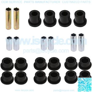 Golf Cart Front Lower Spring & Front Upper A-Arm Bushings 16Pcs & Sleeve 8Pcs Fits Club Car DS Golf Cart G&E 1992+, Club Car Carryall 1,2,6, 1992+,Replace # 1012303 1016349 1016350 1015583 1016346