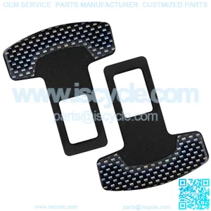 Car Seat Belt Clips 2Pcs, Universal Seat Belt Clips Carbon Fiber Alarm Stoppers for Car Seats Belt Buckles, Auto Metal Belt Plugs Car Seat Belt Silencers
