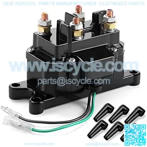 12V 250A Winch Solenoid Relay Contactor Thumb Truck for ATV UTV 2000-5000lbs Winch with 6 Protecting Caps - Ovsor