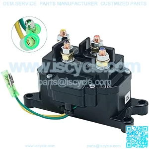 ATV Winch Solenoid 12V Solenoid Relay Contactor Winch Switch for # 2875714/63070 / 62135/74900, ATV UTV Winch Contactor Solenoid