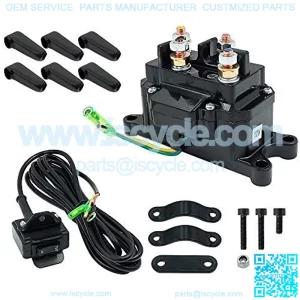 12V Solenoid Relay Contactor & Winch Rocker Thumb Switch Combo for ATV UTV Kit
