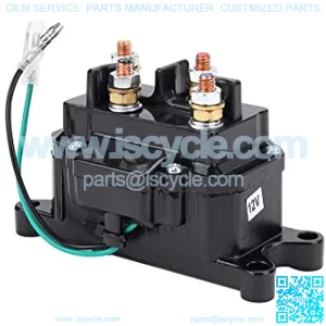 Winch Solenoid Relay Contactor 12V 250A for 4x4 ATV UTV, Winch Solenoid with 6 Protecting Caps