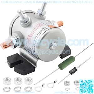 36 Volt #70 Series Continuous Duty Solenoid Relay with Resistor & Diode Kit for EZGO Electric Golf Cart, Upgrade Mount Bracket, Anti-Vibration, OEM # 27855G01 11761G1 27855G02 31680G1 3016