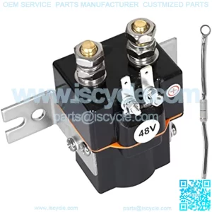 48V Golf Cart Solenoid, 4 Terminal Solenoid Coil with Resistor Assembly, Fits Club Car DS 1995 Up and Precedent 2004-2008, Replace OEM 101908701 102774701, 5722, 16077, SW80-1275P, 1014947