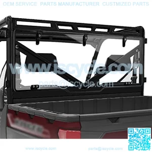 UTV Rear Windshield, Rear Window Compatible with 2017-2021 Polaris Ranger XP 1000 / Crew, 2020-2021 Polaris Ranger 1000/ Crew, 2013-2019 Polaris Ranger XP 900/ Crew (Compatible with Roof)