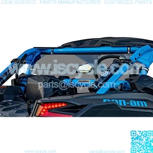 SuperATV Rear Windshield for 2017+ Can Am Maverick X3 (See Fitment List) | 1/4" Thick Dark Tint Standard Polycarbonate Windshield 250x Stronger Than Glass & 25x Stronger Than Acrylic