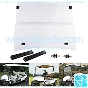 Fit 1994-2014 EZGO TXT Acrylic Folding Windshield Golf Cart Part Clear Fold Down