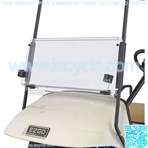 Mr. Golf Cart EZGO TXT 1995-2013 Clear Fold Down Impact Resistant Windshield for EZGO TXT Golf Carts