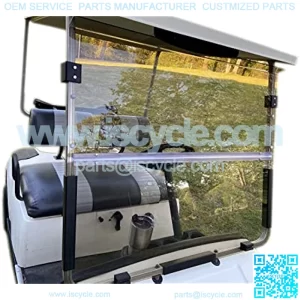 Tinted/Smoke Fold Down Windshield Compatible with 1995-2003 G14 G16 G19 Yamaha Gas and Electric Golf Cart