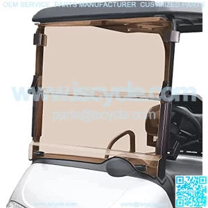Golf Cart Folding Tinted Winshield for EZGO RXV 2008-up, Fold Down Upgrade Thicker Polycarbonate(PC), Strong Impact and Shatterproof