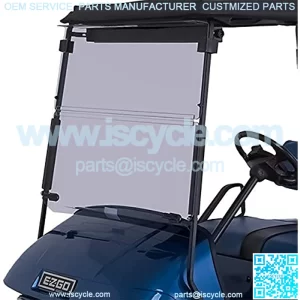 Tinted Foldable Windshield Compatible with EZGO TXT Medalist Golf Carts 1995 & Up