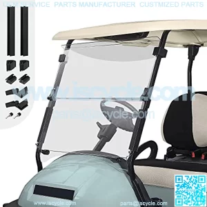 Golf Cart Windshield for Club Car Precedent Gas or Electric(04-Up), Clear/Tinted Fold Down Windshield Anti-UV Impact Resistant - 37.5" W X 33.6" H