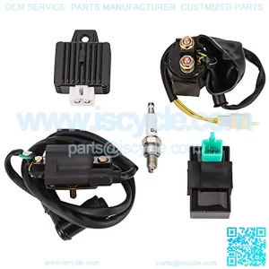 CG 49CC 50CC 70CC 90CC 110CC 125CC ATV Dirt bike for Go kart SUNL Roketa Jonway Coolster Kymco Kazuma Meerkat Regulator Starter relay CDI spark plug Ignition Coil