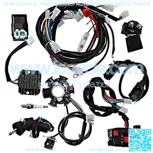 Complete Electric Wiring Harness Wire Magneto Stator for GY6 4-Stroke Engine 125cc 150cc Pit Bike Scooter ATV Quad