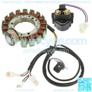 Stator & Solenoid for Yamaha Warrior 350 YFM350 1995 1996 1997 1998 Atv