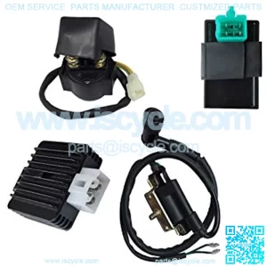 Motor 5 PIN AC CDI Box Ignition Coil Solenoid Relay Voltage Regulator for 50cc 70cc 90cc 110cc 125cc ATV Roketa Taotao Coolster Jonway SunL Dirt Bike and Go Kart