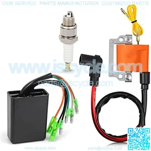 MOTO1988 Igniter CDI and Ignition Coil & Spark Plug For Yamaha G1 Gas 2 Cycle Golf Car Cart 1979-1986 J10-85540-20-00 355-82310