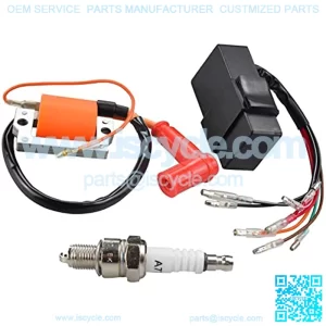 Ignition Coil Spark Plug and Ignitor CDI Kit for Yamaha Gas Golf Cart G1 2 Cycle 1979-1986 Replace 10-85540-20-00,355-82310,8H4-82310-20-00