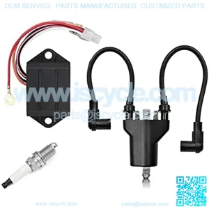 Ignition Coil, AC CDI Ignitor (AC type), Spark Plug Compatible with 1991-2002 EZGO Golf Cart 4 Cycle Gas Replace# 26652-G01, 72562-G01, EPIGC107