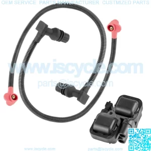 Fits Polaris Ranger XP 800 Ignition Coil w/ Spark Plug Wire 52, 59.3 cm 4x4 2012