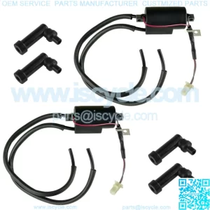 2x Ignition Coil With Spark Plug Caps For Yamaha XJ750 Seca 1981 1982 1983
