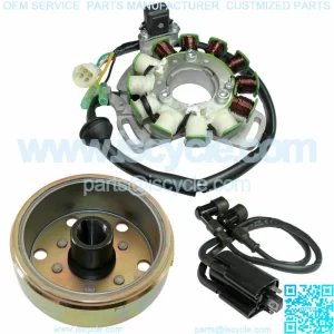 Stator & Flywheel Rotor for Yamaha Banshee 350 YFZ350 1987-1994 & Ignition Coil