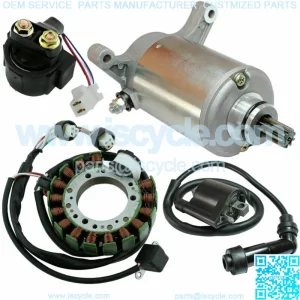 Stator Starter Solenoid Ignition Coil for Yamaha Big Bear 350 YFM350 1990-1994