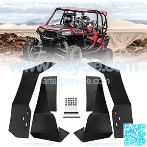 UTV Extended Fender Flares, Mud Flap Compatible with Polaris RZR S 900 S1000 RZR 4 900 2015-2019 4PCS