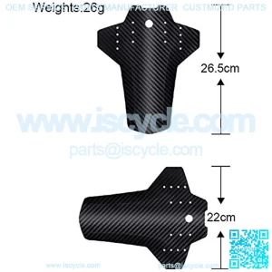 1 Pair Bike Fender MTB Mudguard with Gold Carbon Fiber Pattern Mountain Bike Mud Guards Universal Front and Rear Bicycle Fenders Fits 20"/24"/26"/27.5"/29" Downhill Mountain Bike