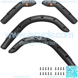 Golf Cart Standard Fender Flares Front and Rear for EZGO with Matel Mounting Hardware (Set of 4pcs)