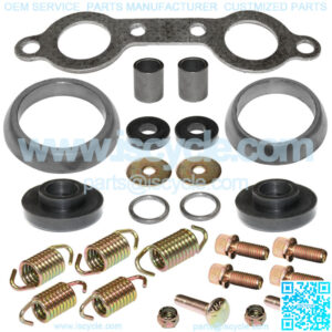 Exhaust Muffler Gasket Kit for Polaris Ranger XP 700 4X4 EFI 2006 2007