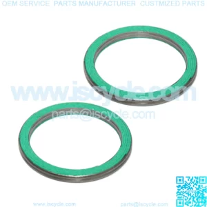 2 Exhaust Muffler Gasket for Suzuki VL1500 Intruder 1500 1998 1999 2000