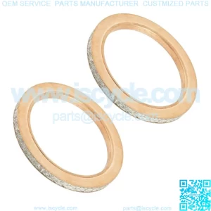 2 Exhaust Muffler Pipe Head Gasket For Yamaha Road Star 1600 XV1600 2000 - 2003