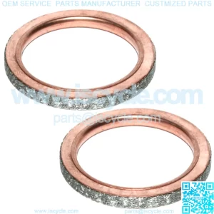 2 Exhaust Muffler Pipe Gaskets for Yamaha Raptor 660R YFM660R 2001-2005