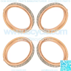 4 Exhaust Muffler Pipe Gaskets for Suzuki GSF1200 GSF1200S Bandit 1200 1997-05