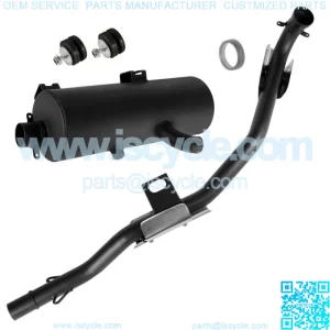 Exhaust Muffler w/ Pipe Gasket for Polaris Xplorer 500 1997/ Worker 335 500 1999