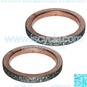 2 Exhaust Muffler Pipe Gasket for Yamaha Tx650 1973-1974 / XS650 XS650S 1975-83