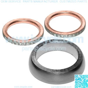 Exhaust Pipe Muffler Gaskets for Yamaha Grizzly 700 YFM700Fg 4X4 2007