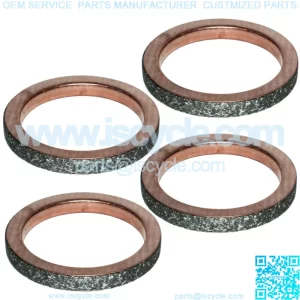 4 Exhaust Muffler Pipe Gasket for Yamaha XVZ1200 XVZ1200D 1983 1984 1985 1989