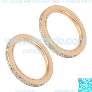 2 Exhaust Muffler Pipe Head Gasket FITS Yamaha TTR125 2000-07 / TTR125LE 2016-20