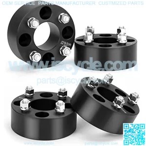 KSP 4x4 to 4x4 Wheel Spacers for Golf Cart, 2" ATV Wheel Spacer Fits for EZ GO EZGO Club Car, 50mm Thick 4x101.6mm Thread Pitch 1/2" x20 Hub bore 62mm, Black 4PCS