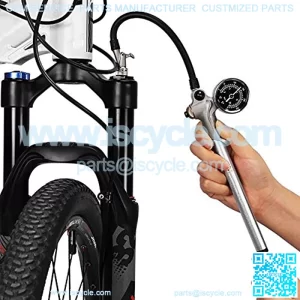 High Pressure Shock Pump, (300 PSI Max) for Fork & Rear Suspension, Lever Lock on Nozzle No Air Loss
