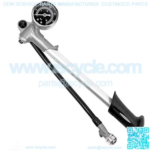 Bicycle High Pressure Shock Pump (300 Psi Max) Front Forks and Rear Suspension, Pump Head with Lever Lock