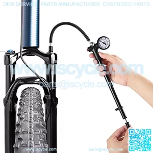 High Pressure Shock Pump, [No Air Loss Nozzle][300PSI] MTB Bike Shock Pump for Fork & Rear Suspension with Gauge & Air Bleed Button for Shock Absorbers, Wheelchairs Fits Presta/Schrader Valve