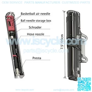 Mini Bike Pump, Bike Pump 260 Super High Pressure PSI, Fits Presta and Schrader Valves,Flex Hose, Bicycle Pump for Road and Mountain Bikes