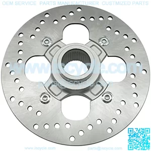 Rear Brake Rotor Disc with Flange Hub Assy for Honda TRX400 Sportrax TRX400EX 99-08 TRX400X 09-14, 43120-HN1-A20 43251-HN1-003