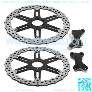 Custom Motorcycle 381mm*2 Oversize Floating Brake Disc & Bracket for Victory Vision & Vision Tour/ Indian Chieftain Limited
